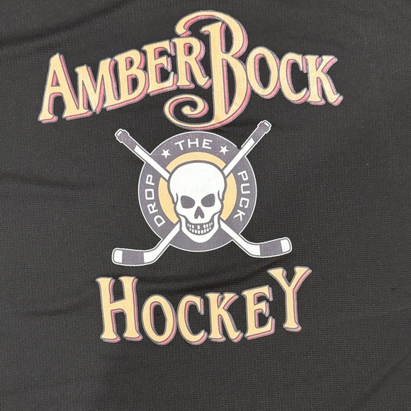 Athletic Works Black Michelob AmberBock Beer Hockey T-Shirt - Picture 2 of 4